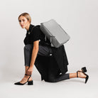 Minimalist Backpack Cactus Leather Light Grey - Lilienthal Berlin