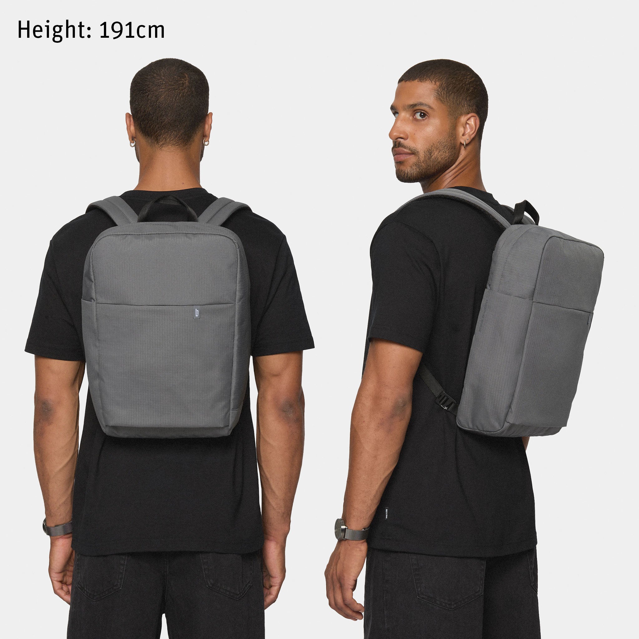 Urbaneer 3-in-1 Daypack Recycled Polyester Charcoal - Lilienthal Berlin