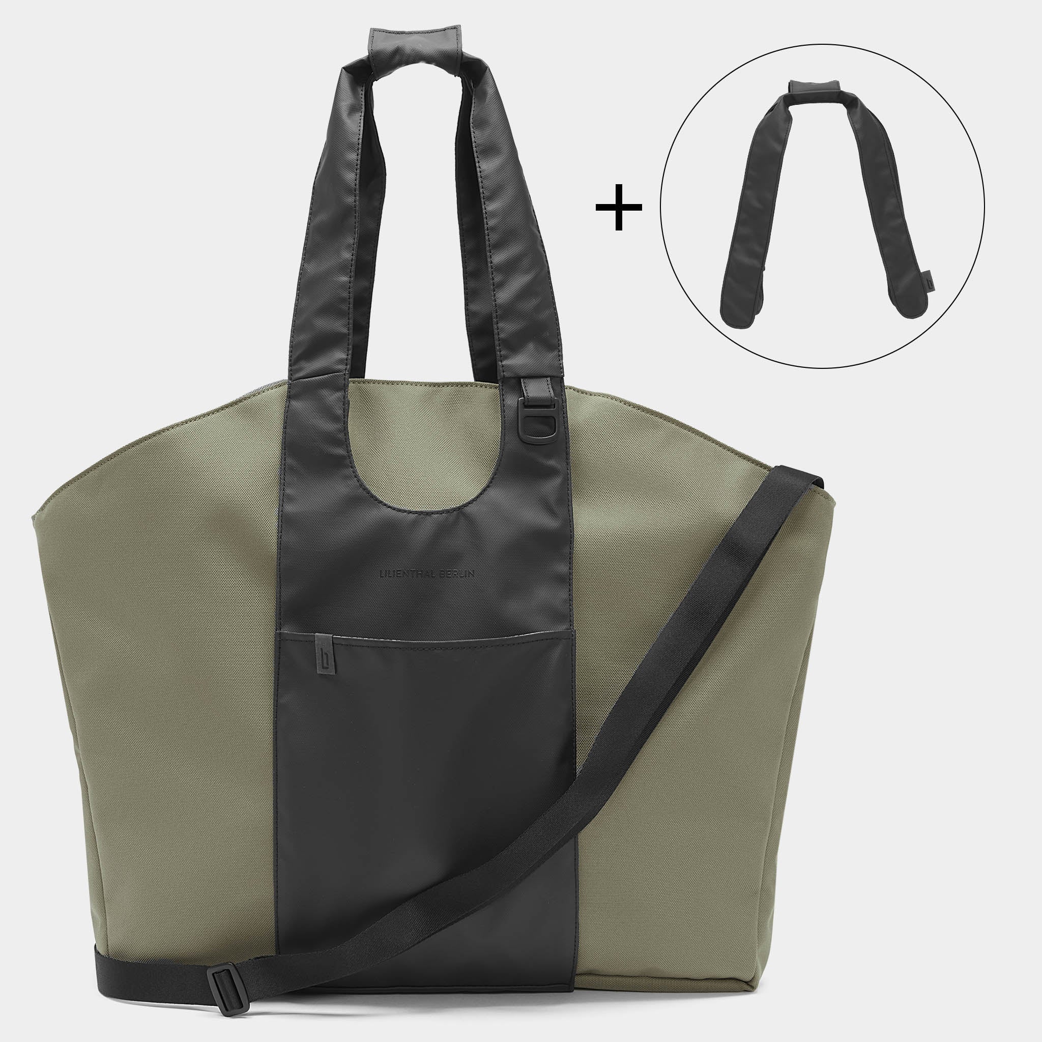 Tote Bag Recycled Polyester Olive Green - Lilienthal Berlin