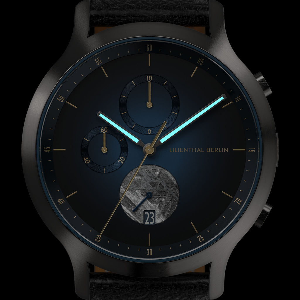 Chronograph Meteorite – Midnight Gold