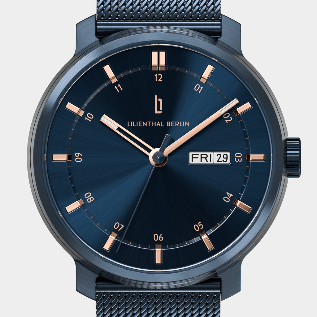 Neolux Day Date – Blue Rose Gold