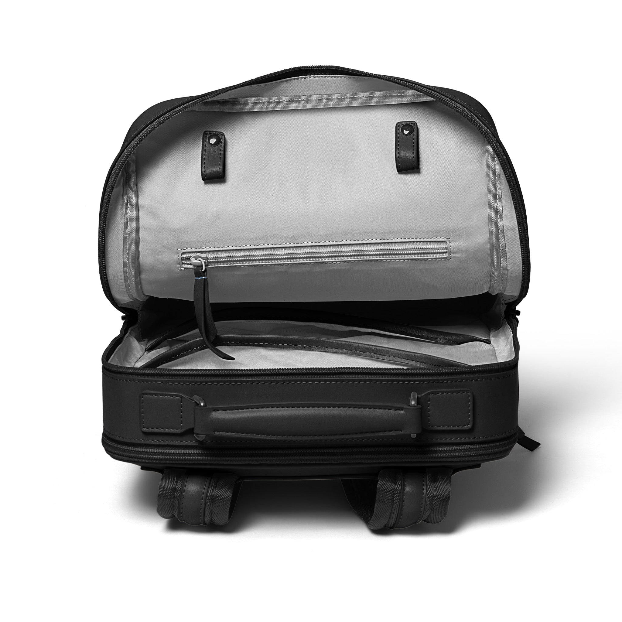 Minimalist Backpack Cactus Leather Black - Lilienthal Berlin