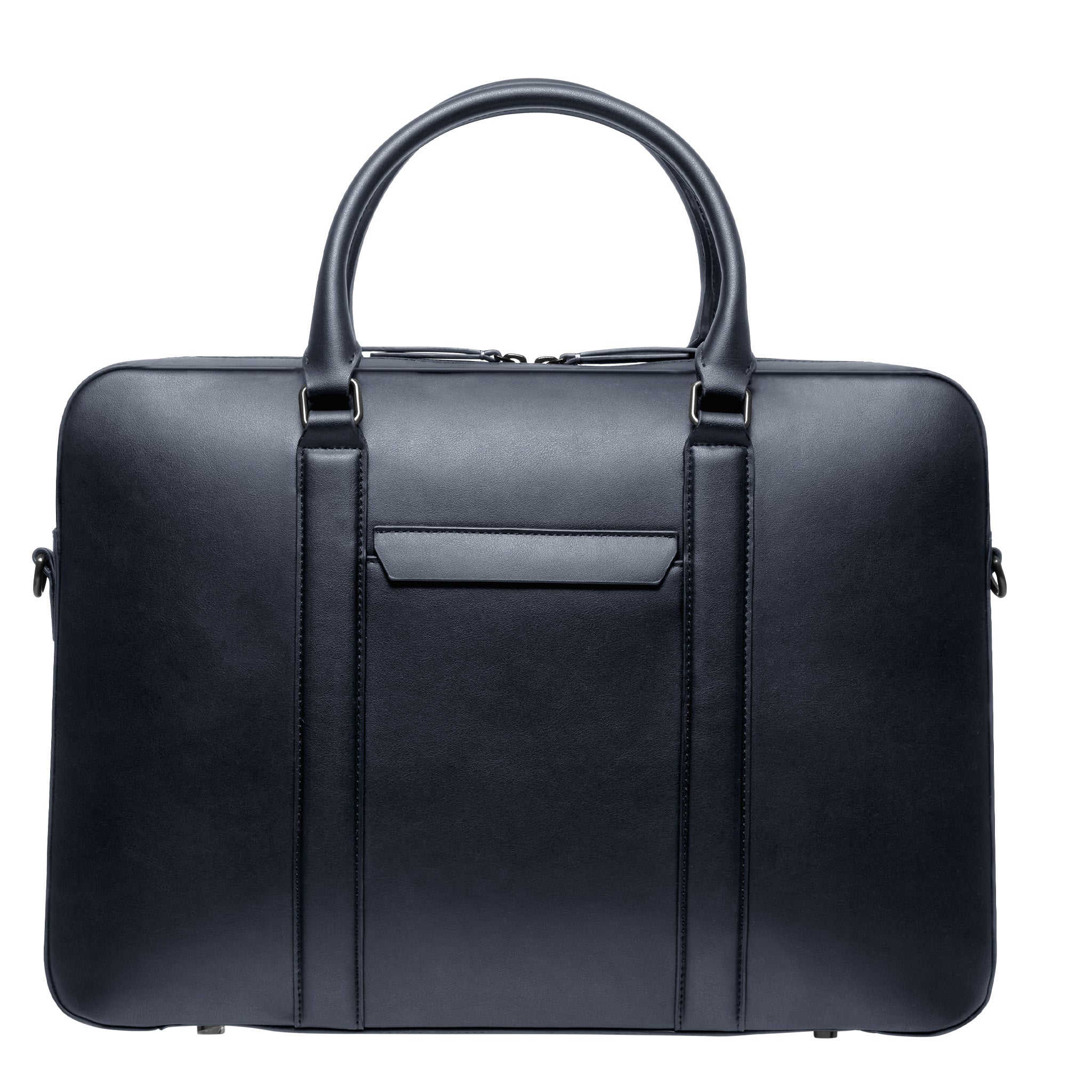 Classic Briefcase Cactus Leather Navy Blue - Lilienthal Berlin