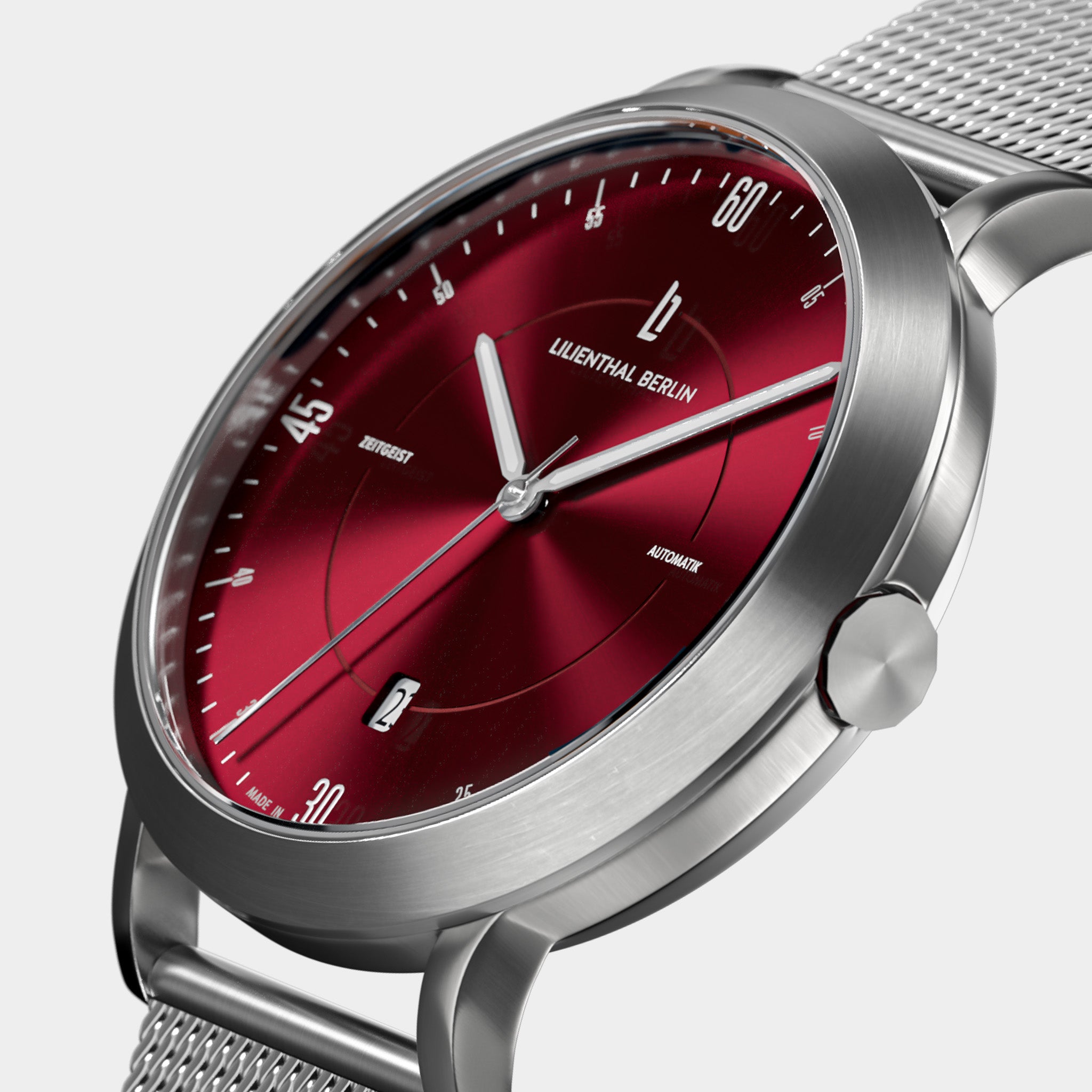 Zeitgeist Automatik – Silver Bordeaux